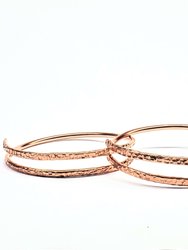 Interlocking Full Overlap Copper Bangle Set - Copper