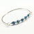 Large Swarovski Crystal Bar Bangle Bracelet - Turquoise