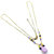 Lavender Candy Jade Drop Gold Wire Wrapped Necklace - Gold/Lavender Pink