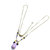 Lavender Candy Jade Drop Gold Wire Wrapped Necklace