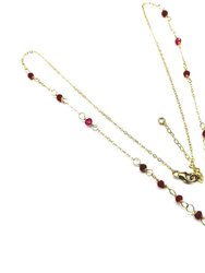 Lavender Jade Drop Gemstone Wire Wrapped 14KT Gold Filled Necklace - Multi