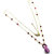 Lavender Jade Drop Gemstone Wire Wrapped 14KT Gold Filled Necklace - Multi