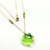 Light Green Sparkly Swarovski Crystal Clover Necklace