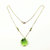 Light Green Sparkly Swarovski Crystal Clover Necklace