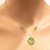 Light Green Sparkly Swarovski Crystal Clover Necklace