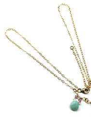Light Pink and Mint Chalcedony 14 Kt Gold Filled Necklace - Multi
