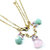 Light Pink and Mint Chalcedony 14 Kt Gold Filled Necklace