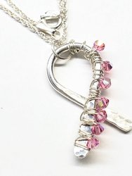 Limited Edition 2021 Pink Crystal Ribbon Necklace