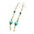 Long 14 K Gold Filled Turquoise Pearl Earrings