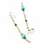 Long 14 K Gold Filled Turquoise Pearl Earrings