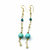 Long 14 K Gold Filled Turquoise Pearl Earrings