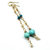 Long 14 K Gold Filled Turquoise Pearl Earrings - Multi