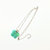 Mint Green Beaded Sterling Silver Clover Necklace