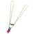 Pink Gemstone Drop and Turquoise Crystal 14 K Gold Filled Necklace