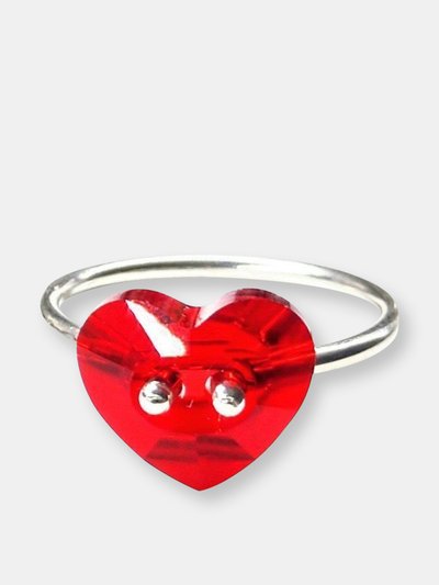 Alexa Martha Designs Red Swarovski Crystal Heart Bling Ring product