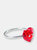 Red Swarovski Crystal Heart Bling Ring