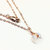 Rose Gold Wire Wrapped Crescent Moonstone Necklace