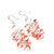 Rose Peach Crystal Sterling Silver Cluster Earrings