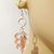 Rose Peach Crystal Sterling Silver Cluster Earrings