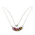 Silver Multi Color Spring Blossom Crystal Necklace