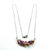 Silver Multi Color Spring Blossom Crystal Necklace