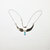 Silver Sculpted Angel Wings Crystal Drop Necklace