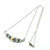 Silver Swarovski Crystal Pearl Bar Bridal Necklace - Silver Multi