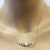 Silver Swarovski Crystal Pearl Bar Bridal Necklace