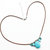 Silver Turquoise Drop Bead Charm Leather Necklace - Multi