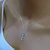 Silver Vintage Style Blue Opal Crystal Drop Rhinestone Necklace