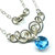 Silver Wire Sculpted Round Crystal Pendant Necklace