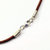 Silver Wrapped Purple Dyed Crackle Agate Point Leather Necklace