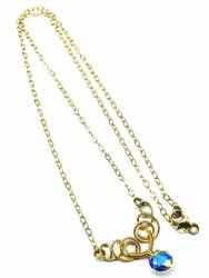 Sparkly Crystal AB Wire Sculpted 14 KT Gold Filled Necklace