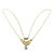 Sparkly Crystal AB Wire Sculpted 14 KT Gold Filled Necklace