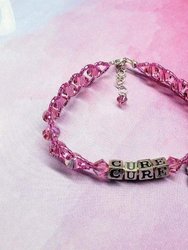 Sparkly Pink Breast Cancer Awareness Bracelet