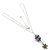 Sterling Silver Autism Awareness Crystal Barrel Necklace - Silver Multi
