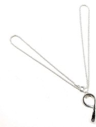 Sterling Silver Awareness Ribbon Necklace - Silver