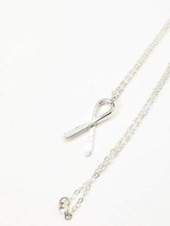 Sterling Silver Awareness Ribbon Necklace