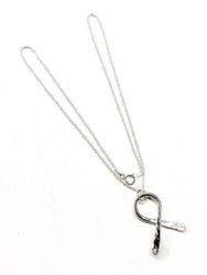 Sterling Silver Awareness Ribbon Necklace