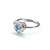 Super Sparkly Sterling Silver Swarovski Crystal Heart Bling Ring