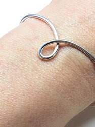 Timeless Classic Silver Reversible Teardrop Awareness Bangle