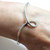 Timeless Classic Silver Reversible Teardrop Awareness Bangle - Silver