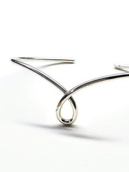 Timeless Classic Silver Reversible Teardrop Awareness Bangle