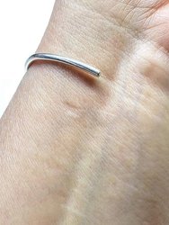 Timeless Classic Silver Reversible Teardrop Awareness Bangle