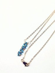 Tiny Super Sparkly Vertical Crystal Bar Necklace