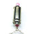 Vintage Style Pink Crystal Drop Silver Bullet Necklace