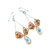 Wire Sculpted Crystal Drop Chandelier Angel Wing Earrings - Multi