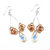 Wire Sculpted Crystal Drop Chandelier Angel Wing Earrings