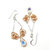 Wire Sculpted Crystal Drop Chandelier Angel Wing Earrings