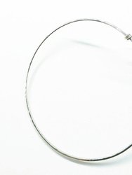 Wire Wrapped Heart Bangle in Sterling Silver